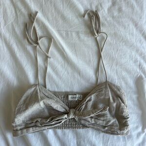 Linen Blend Bra Top